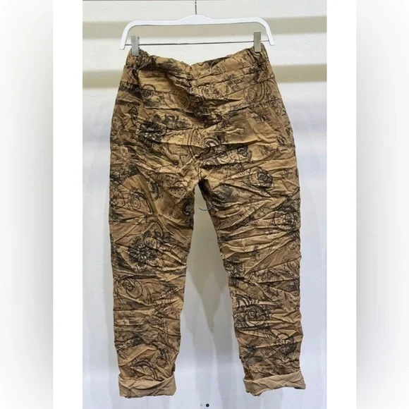 Venti 6 Paisley Print Drawstring Crinkle Joggers